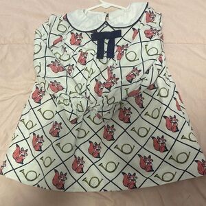 The Beaufort Bonnet Company Fox Print Dress - Red and Black Accents